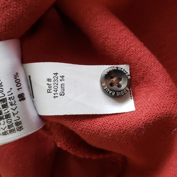 Eddie Bauer Men's Outdoor Polo Shirt Short Sleeve 1/4 Button, Size TXL - Picture 13 of 13